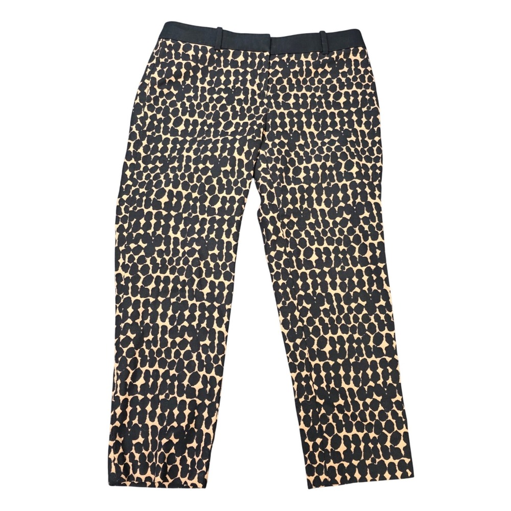 Ann Taylor LOFT Marisa Petites Leopard Print Pants Women's Size 2P‎ Black Tan